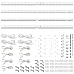 Barrina T5 Grow Lights, 1FT, 5000K White Full Spectrum Led Grow Light, Plug and Play, 8 Packs