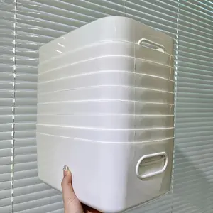 10-piece set multi-functional storage box – perfect for cosmetics, snacks, etc. – durable plastic organizer box suitable for kitchens, bathrooms, and dorm rooms Kitchen Pantry Storage Durable Reinforced Organizer