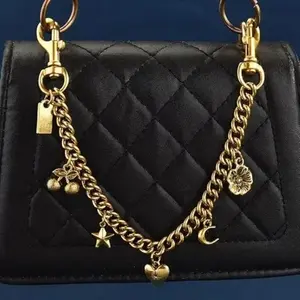 Bag Charm Keychain with 28cm Bag Extender Chain, Fashion Purse Strap Accessories for Handbags, Tote and Crossbody Bags