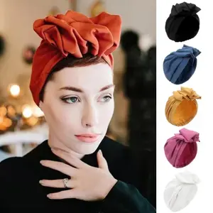 Pre-Knot Turban Hat Head Wrap Bow Knot - Comfortable Fit for Everyday Wear, Lightweight Design, Ideal for Outdoor Activities