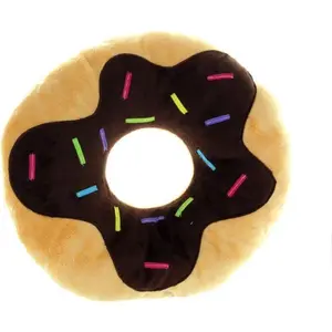 Snuggle Stuffs Sprinkles Donut 14" Plush Throw Pillow (Chocolate)