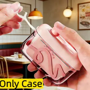 1PC Automatic Pop Up Floss Dispenser Case Portable Pink Refillable Dental Floss Holder Compact Travel Size Reusable Oral Care Storage Box Easy One Hand Use for Home Travel Office Daily Hygiene