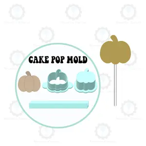 Fall Pumpkin Cake Pop Mold | Deluxe Cutter, Popper, and Tray Option