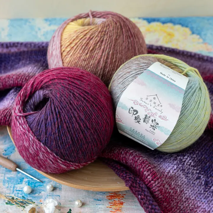 Sudden Impression Susan's Family Gradient Yarn Set - 2 Pack/4 Pack DIY Knitting Supplies, Handicraft Material with Tutorial Support for Crochet Projects, US Warehouse