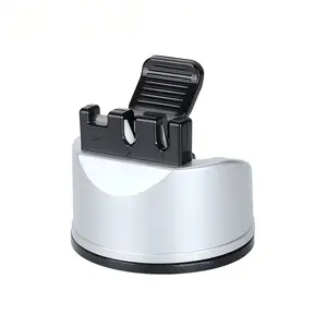 Suction Base Knife Sharpener for Knives & Scissors, Professional Kitchen Blade Sharpener