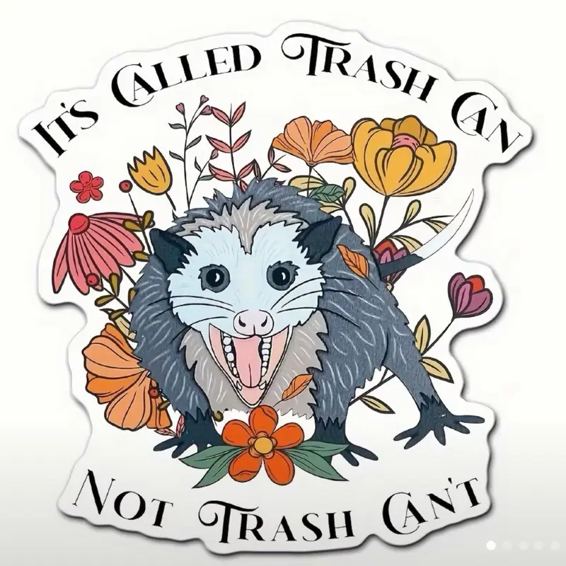 Possum and Opossum Funny Humor Animal Sticker Decal. Waterproof. Great For Cars, Trucks, Windows and More