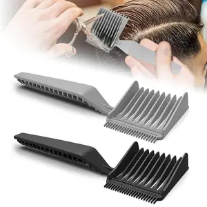2 Pcs Men‘s Plastic Long Handle Hair Comb,Hair Trimmer Comb,Professional Hair Salon Styling Tools for Barber Shop