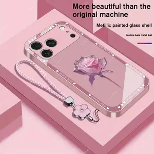 Brand new premium phone case,For iPhone 17/16/15/14/13/12/11 Pro Max Plus and Samsung models (S25, S24, S23, S22, S21, S20,A series) Free four-leaf clover lanyard，drop-proof and fingerprint-resistant，simple and elegant design，multiple colors available 995
