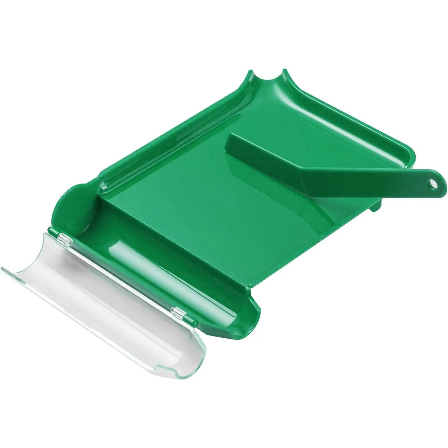 Medarchitect L-Shaped Right-Hand Pill Counting Tray with Spatula - Green Pill Organizer Box, Sanitary Medication Dispenser for Pharmacists