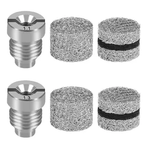 NowWash 6pcs Foam Cannon Nozzle And Mesh Kit for Pressure Washer 1.1mm 1.3mm Orifice Nozzle Tip Foam Maker Filter