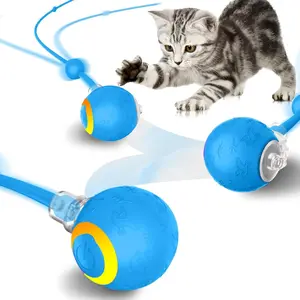 Interactive   Toys, Automatic Pet Toys for Bored Indoor Cats and Dogs, Motion Activated, USB Rechargeable, Christmas Pet Birthday Gifts (Blue)