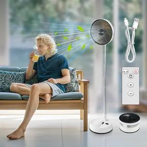 Portable Foldable Standing Fan, USB Rechargeable Fan, Convenient Small Fan, USB Travel Fan, Office Floor Table Desk Fan, Outdoor Fan, Camping Travel Fan