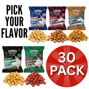 Tommy Popcorn Thirty Pack | Sweet Gourmet Popcorn | Viral Snack Gift