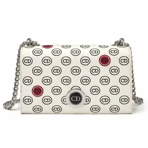 Pre-owned Dior Calfskin Shoulder Bags BJ1101604056 Ama Amdcddot CD Monogram Shoulder Bag