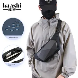 Men's breast bag Casual fanny pack Hard shell chest bag Shoulder bag