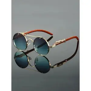 Retro Round Sunglasses for Women - UV400 Lightweight Vintage Shades