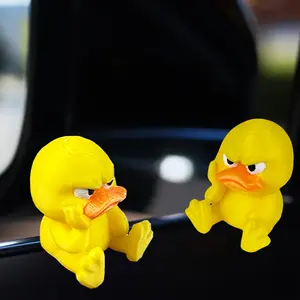 2-Pack 3D Printed Angry Duck Car Decorations, Expressive Ducks, Fun Dashboard Plush Toy Cars, Perfect Gift for Cars Trucks Suvs, Car Ornament, Car Accessories, Car Trinkets