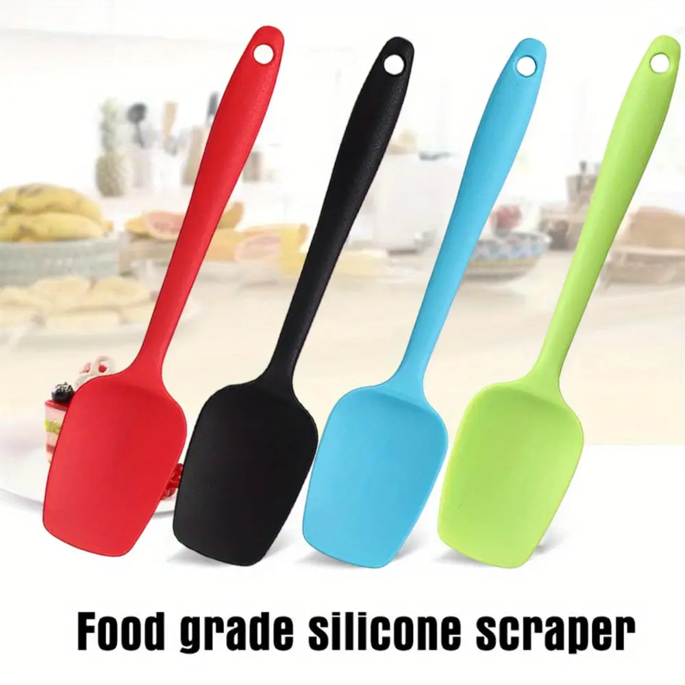4pcs Small Full Silicone Spatulas & Turners Set - Food-Grade, Non-Stick, Heat-Safe up to 450°F Kitchenware for Cooking, Baking Mixing Tools