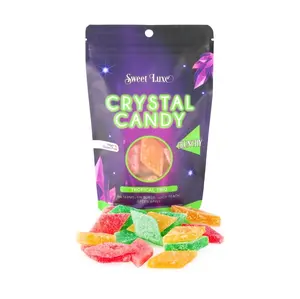 Sweet Luxe New Extra Crunchy Crystal Candy - Tropical Trio Flavor Mix 4oz Bonbon Snack