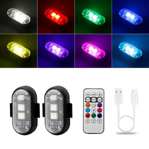 DIYSMART Magnetic Led Strobe Lights with Remote Control 8 Colors Wireless Led Anti Collision Lights