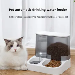 Smart pet drinking fountain, automatic pet drinking machine, dog and cat pet feeding supplies, pet drinking fountain, dog and cat accessories, Halloween gifts, Christmas gifts, double bowl automatic feeder, combination dog bowl automatic waterer food bowl