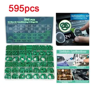 595 Piece Nbr O-Ring Set, Oil Resistant and Heat Resistant, Ideal for Car, Plumbing, Air Conditioning Repairs, Durable Rubber Seals Heat Tolerance Nbr Material