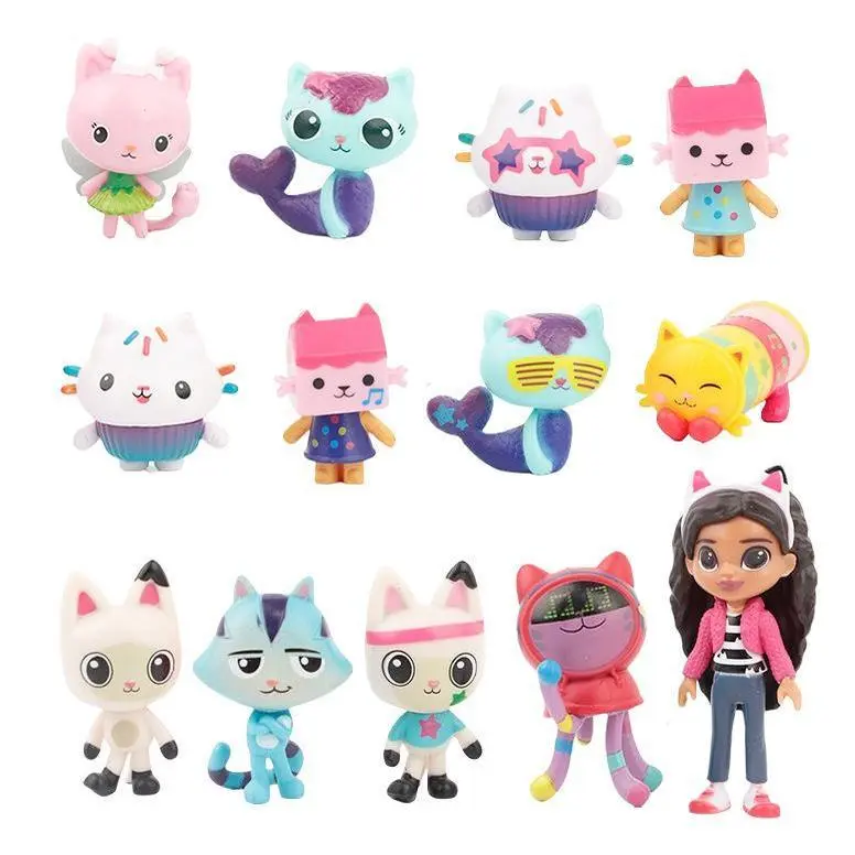 Gabby's Dollhouse Deluxe Doll Playset - 13 Character Dolls Accessories, Surprise Accessory, Kids Toys for Ages 3+, Doll Playsets