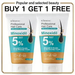 [BUY 1 GET 1 FREE]5% Minoxidil Hair GrowthScalp Massage Cream for Men & Women withKeratin & Ginger Extract- Prevents Hair Loss,Repairs Follicles, Promotes Fast Regrowth &Strengthens Hair Roots