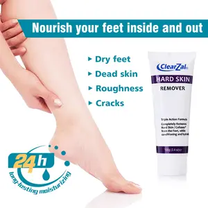 Clearzal  Dry Cracked Feet Repair UltraHydrating Hand and Foot Cream Crusty Moisturizer, 3.5 oz. Contains Urea, Salicylic Acid, for Dry, Chapped, Cracked Feet, Dead Skin Remover, For Thick, Cracked, Rough Skin , dead skin and dry skin cream