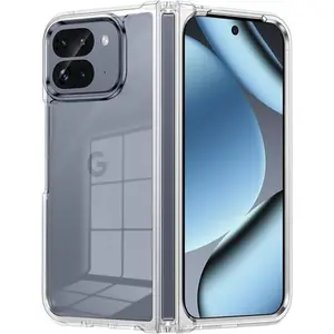 Google Pixel 10 Pro Fold Clear Case Cover for Smartphone Accessories, Slim Fit PC Hard Back, Ultra-Clear Shockproof Crystal Protection, Anti-Yellowing Design Protector