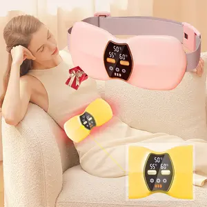 Heating Pads, Heated Wrap, Period Cramp Massager Portable Cordless Heating Pad with 3 Heat Levels and 3 Massage Modes for Back Pain Relief Menstrual Heating Pad (Pink)