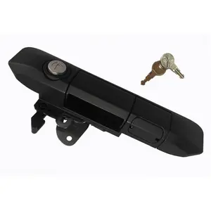 212 MAIN Black Tail Gate Full Handle Replacement Lock with or without Backup Camera, Steel Lock + Keys, Door Hardware for 2005-2015 Tacoma (Sports Collectibles Accessory)