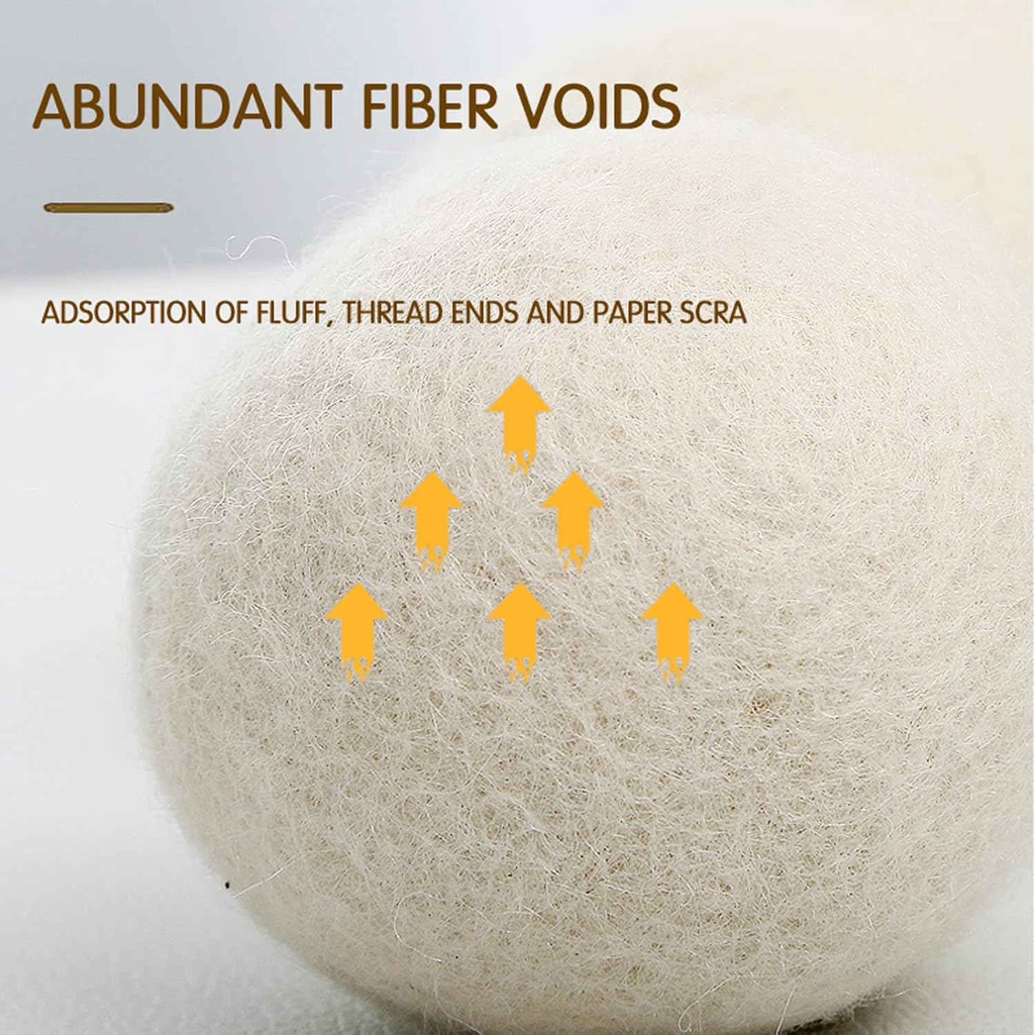 【FaddishDeal】6PCS Natural wool drying ball. Natural soft fabric, reusable, reduce wrinkles and save drying time, anti-static。 Laundry Springtok