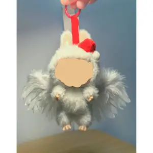 [1pc White Angel Feather Wings] White Angel Feather Wings - 1pc Accessory Set for Labubu Party, Perfect for Various Figures, Birthday Photo Props, Halloween and Christmas Decorations