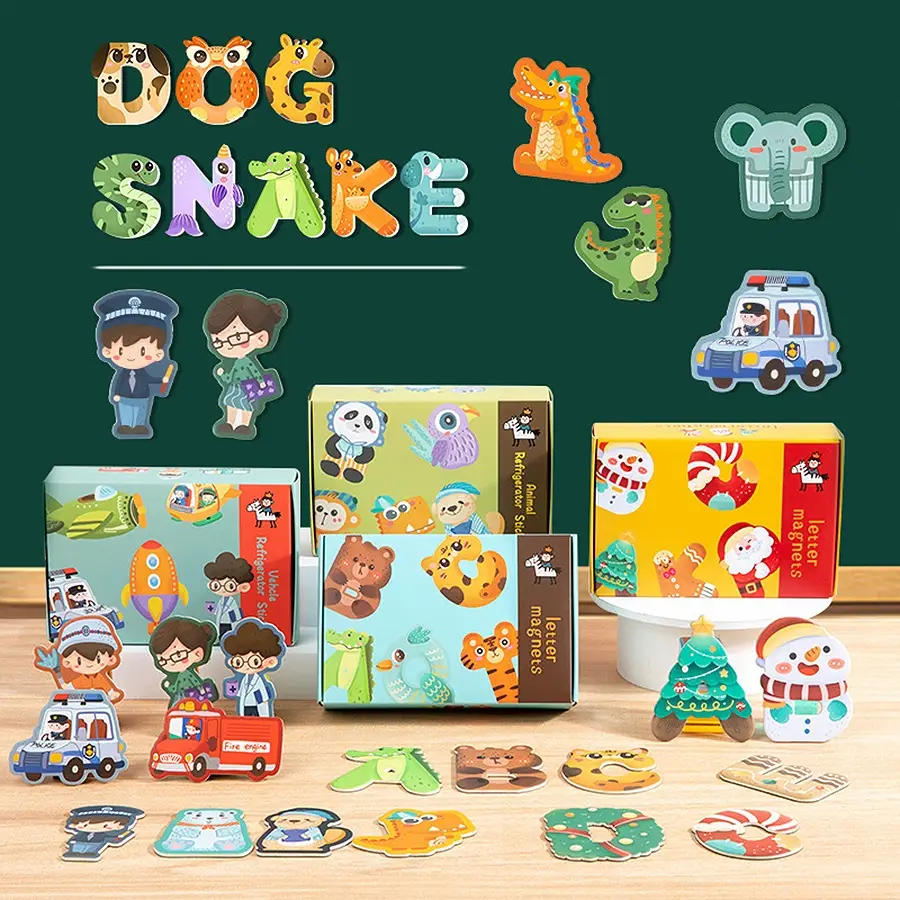 26pcs Jumbo Learning Letters Colorful Abc Alphabet Animal Shape Toys Large Uppercase Refrigerator Fridge Decoration Preschool Educational Toy Set Lear