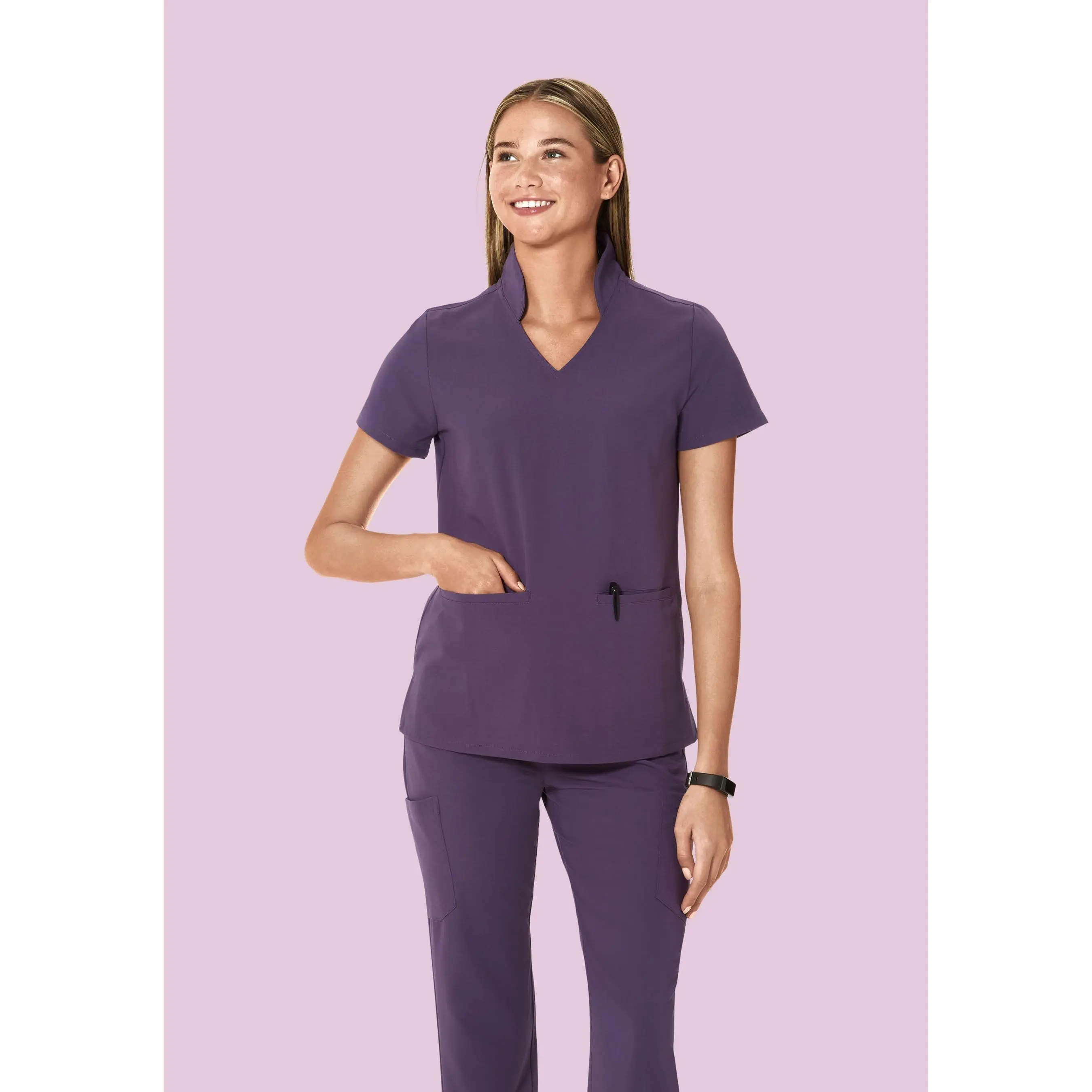 Multi Wear Collar Top Deep Dewberry Multi Wear Collar Top Deep Dewberry
