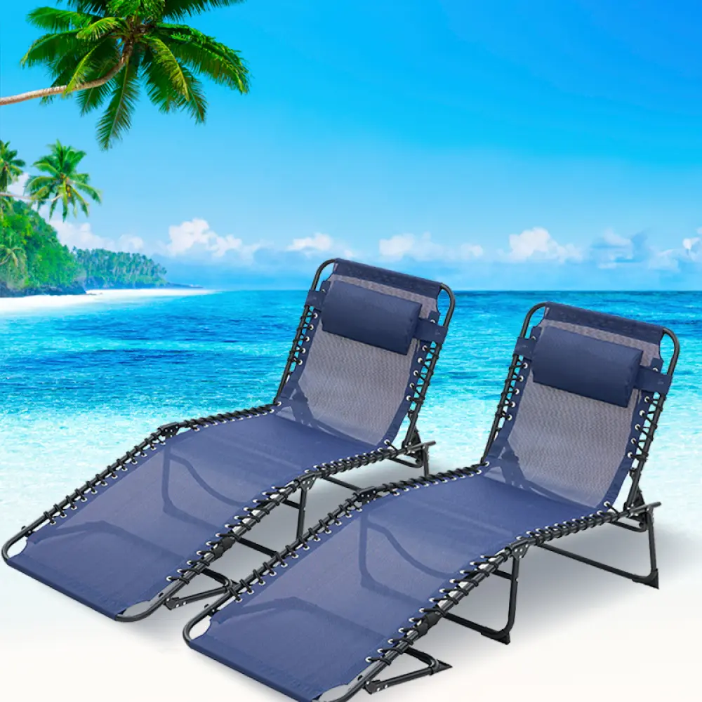 Folding Chaise Lounge Pool Chair Set of 1,Patio Sun Tanning Chair,Outdoor Lounge Chair with 4-Position Reclining Back,Breathable Mesh Seat for Beach.