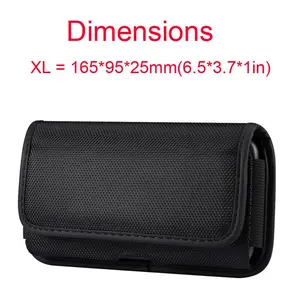 Durable Tactical Army Waist Belt Bag with Metal Clip Holster for Cell Phone Pouch Organiser Cover Galaxy Durable Oxford Cloth Lightweight Sturdy Material Card Slot Keychain Hoop Lock XL 165x95x25mm