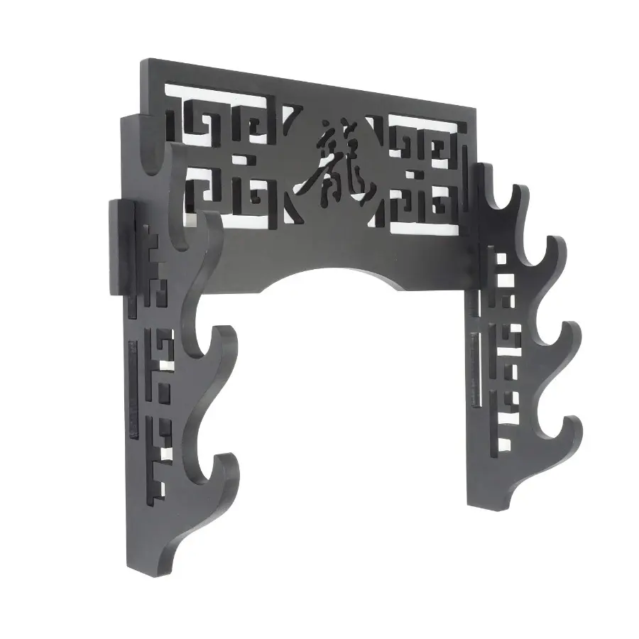 4 Layer Wall Dragon Sword Shelf Support Stand Wooden Holder Wall Mount Schwert Sabre Katana Rack Shotgun Display Organizer Decor Collector Display Multi Rack Collectibles Shelf Rack