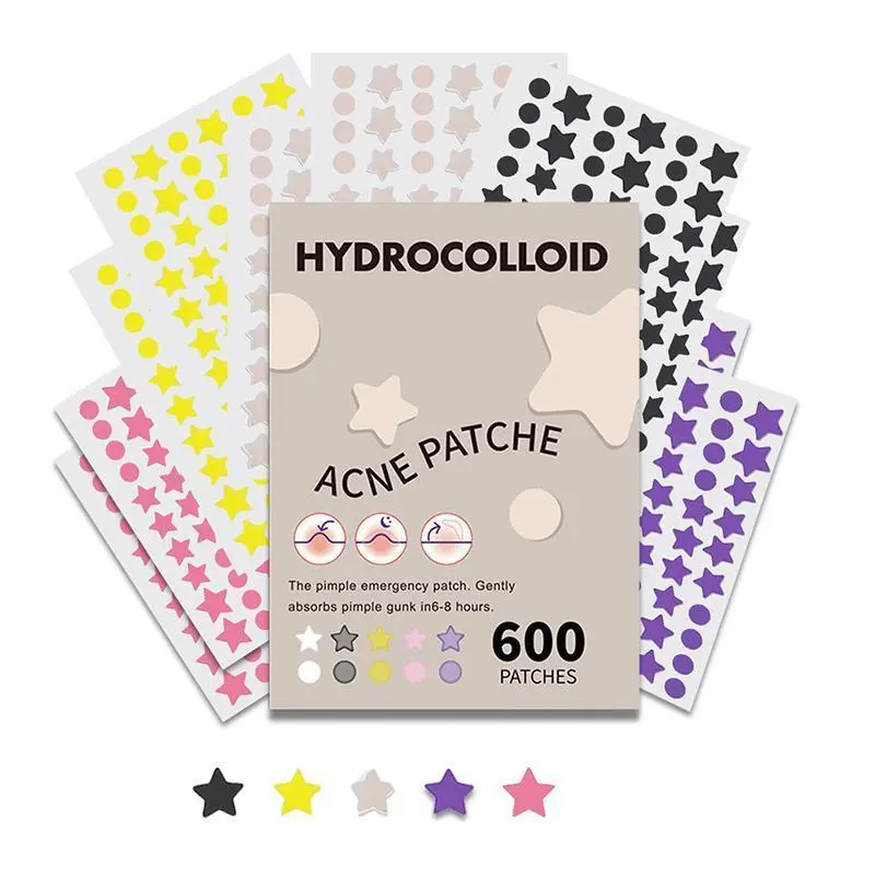 Star Shaped Acne Patch, Pimple Patch, 1 Set Hydrocolloid Acne Cover Patch, Skin Care Tool for Women & Men, Daily Skincare Products, Facial Patches, Acne Spot Patches, Acne Clearing Products, Blemish Patches, Acne Patches For Face