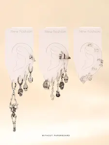 Halloween Themed Earrings, Fashionable Skull & Star & Moon Design Earrings for Women, Trendy All-match & Exquisite Jewelry for Birthday Gift