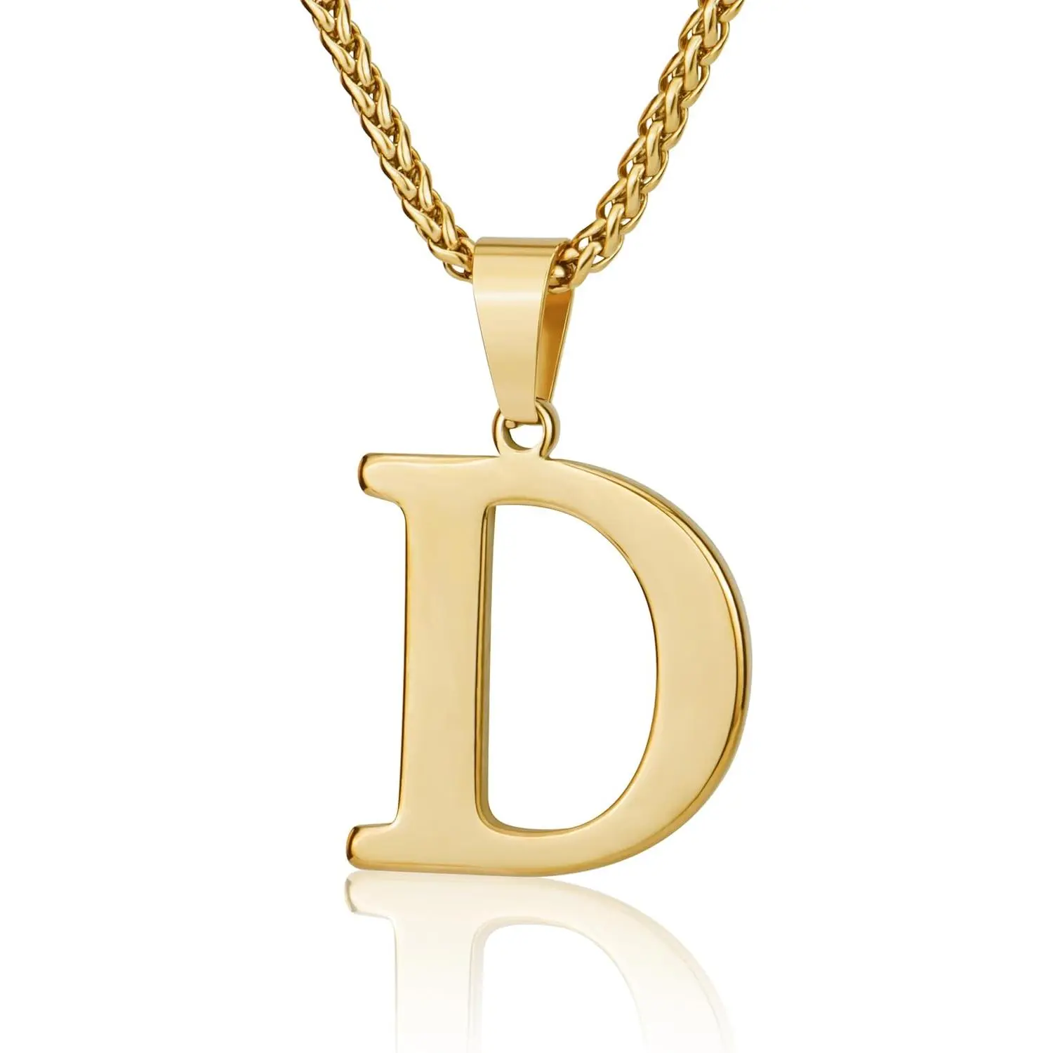 Initial Necklace for Men Women Boys Girls, 18K Gold Plated 26 Letters Pendant Necklace, Personalized Jewelry Gifts