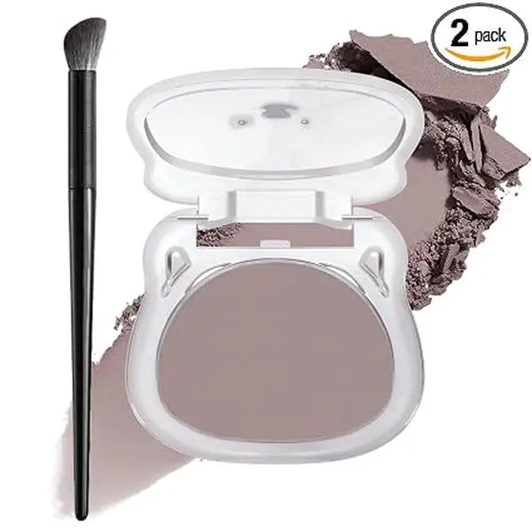 Taupe to Mauve Cool Toned Contour Palette, Lightweight Smooth Blendable Matte Grey Pressed Powder Contour for Fair Pale Olive Light Skin, Nose Contouring Face Sculpting Cream Bronzer Makeup