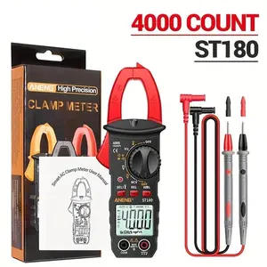 Digital Clamp Meter St180 4000 Counts, Multimeter Clip Voltmeter Ac Dc Voltage Current Tester, Universal Instrument Test Tool