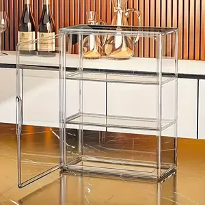 Portable Display Cabinet Storage Rack with Latch Lid, Acrylic Organizer Display Shelf for Cosmetics, Toys, Jewelry, Space-Saving, Dustproof, Ideal Gift