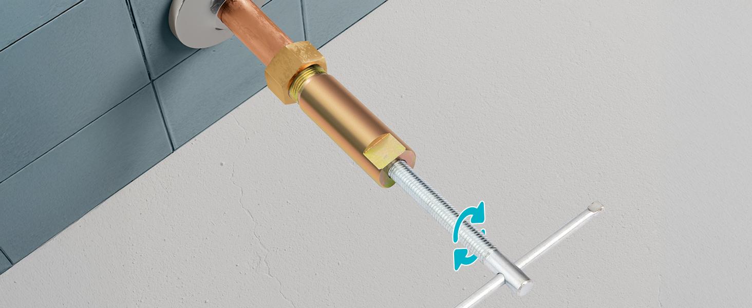 #fathersdaygift DURATECH Compression Sleeve Puller Tool, Ferrule Puller for 1/2 ” Compression Fittings, Without Damage, Corrosion Resistance, Remove Nut and Ferrule of Pipe in Kitchen, Sinks, and Bathtubs
