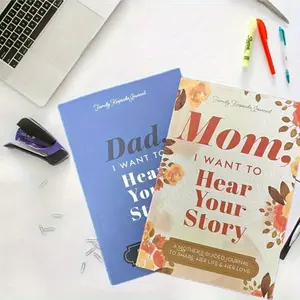 1pc Family Keepsake Journal - Mom, I Want to Hear Your Story: A Guided Mother's Personal Journal to Share Her Life and Love, Paper Cover, Dad