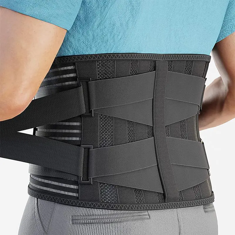 Back Braces for Lower Back Waist Belt with 6 Stays Breathable Lumar Belt for Men Women Work Waist Girdle Support Healthcare