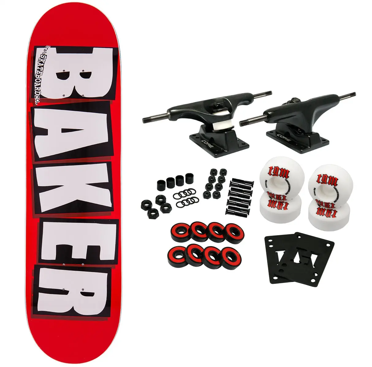 Baker Complete Brand Logo White 8.5"