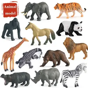 12pcs Simulation Animal Model Set, Animal Design Action Figure Set, Kids Model Toy For Home Decor, Action Figurine, PVC Action Figures